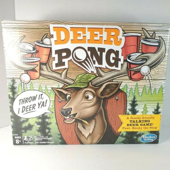 Hasbro Deer Pong Features Talking Deer Head and Music Bucky The Stag - Picture 1 of 10